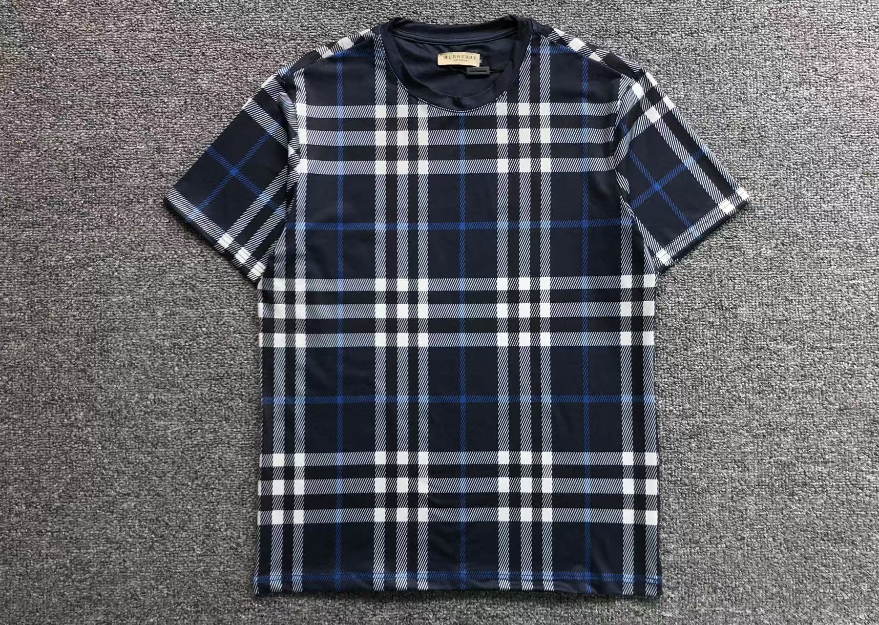 BURBERRY CHECK - PRINT T - SHIRT DARK BLUE - Sin Sity Reps