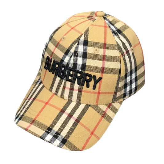 BURBERRY CHECKERED PRINT CAP BLACK LOGO - Sin Sity Reps