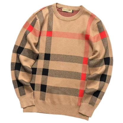 BURBERRY CHECKERED PRINT SWEATER BEIGE - Sin Sity Reps