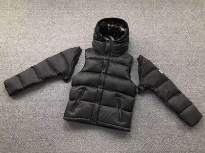 BURBERRY DETACHABLE SLEEVE WINTER JACKET BLACK - Sin Sity Reps