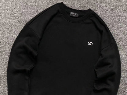 CHANEL CC LOGO SWEATSHIRT BLACK - Sin Sity Reps