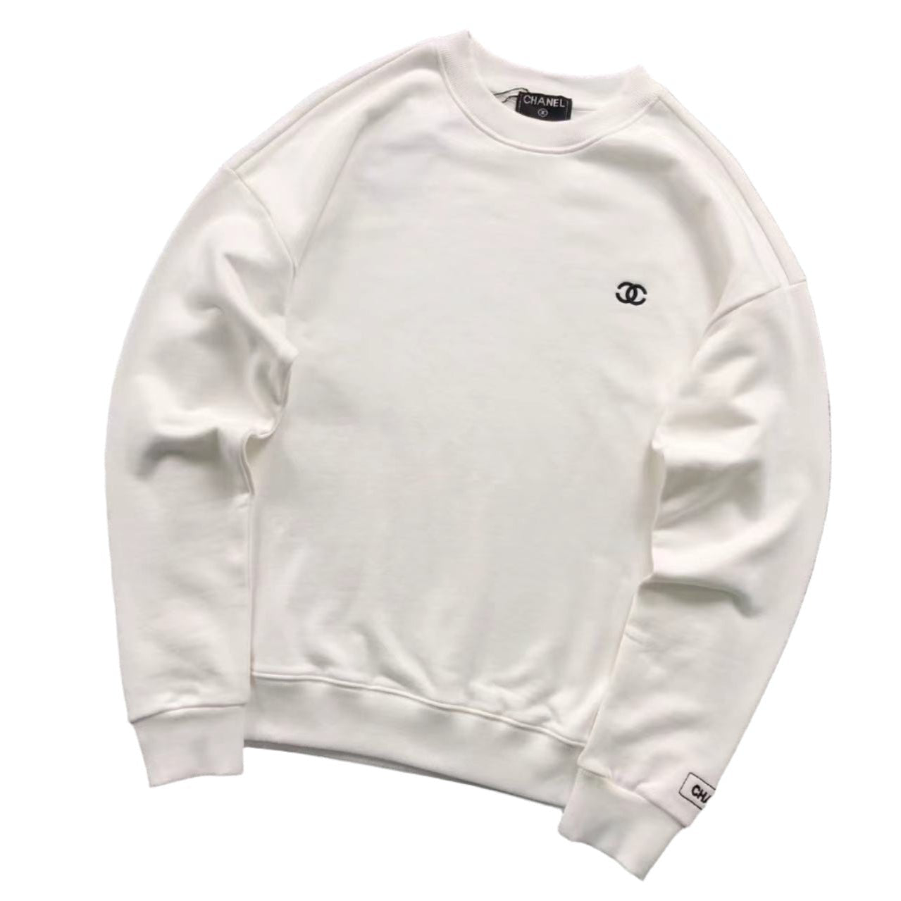 CHANEL CC LOGO SWEATSHIRT WHITE - Sin Sity Reps