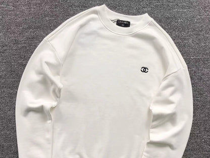 CHANEL CC LOGO SWEATSHIRT WHITE - Sin Sity Reps