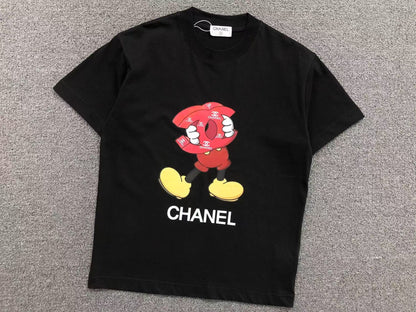 CHANEL MICKEY MOUSE LOGO T - SHIRT BLACK - Sin Sity Reps