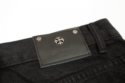 CHROME HEARTS BLACK CROSS PATCH JEANS BLACK - Sin Sity Reps