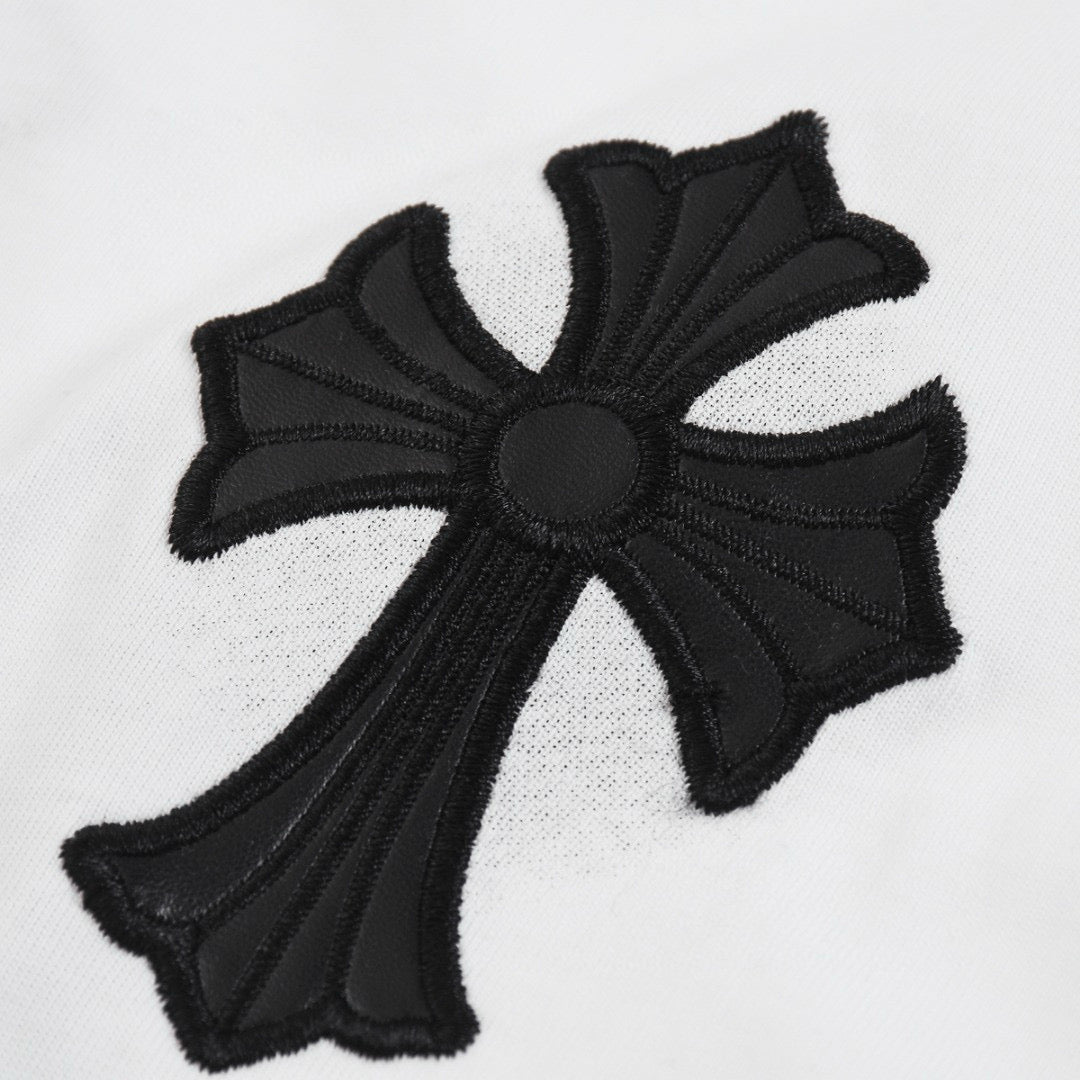 CHROME HEARTS BLACK CROSS T - SHIRT WHITE - Sin Sity Reps