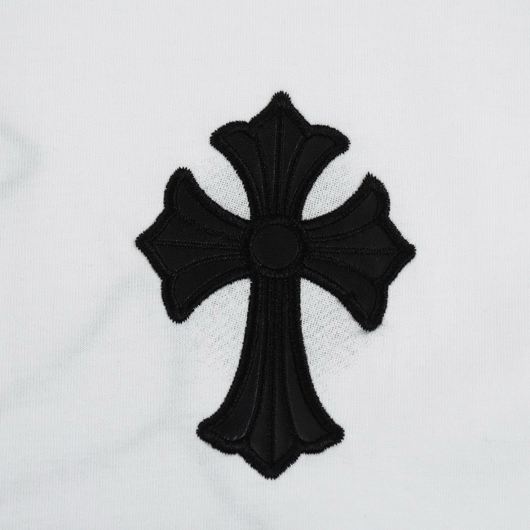 CHROME HEARTS BLACK CROSS T - SHIRT WHITE - Sin Sity Reps