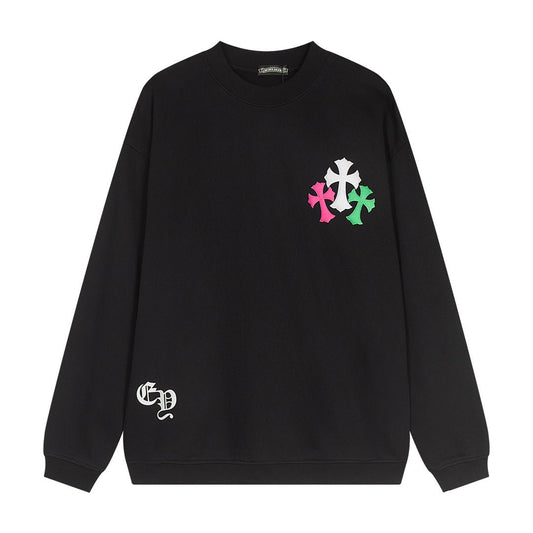 CHROME HEARTS COLORED CROSS HORSE SHOE LOGO SWEATSHIRT BLACK - Sin Sity Reps