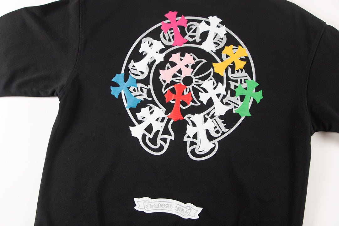 CHROME HEARTS COLORED CROSS HORSE SHOE LOGO SWEATSHIRT BLACK - Sin Sity Reps