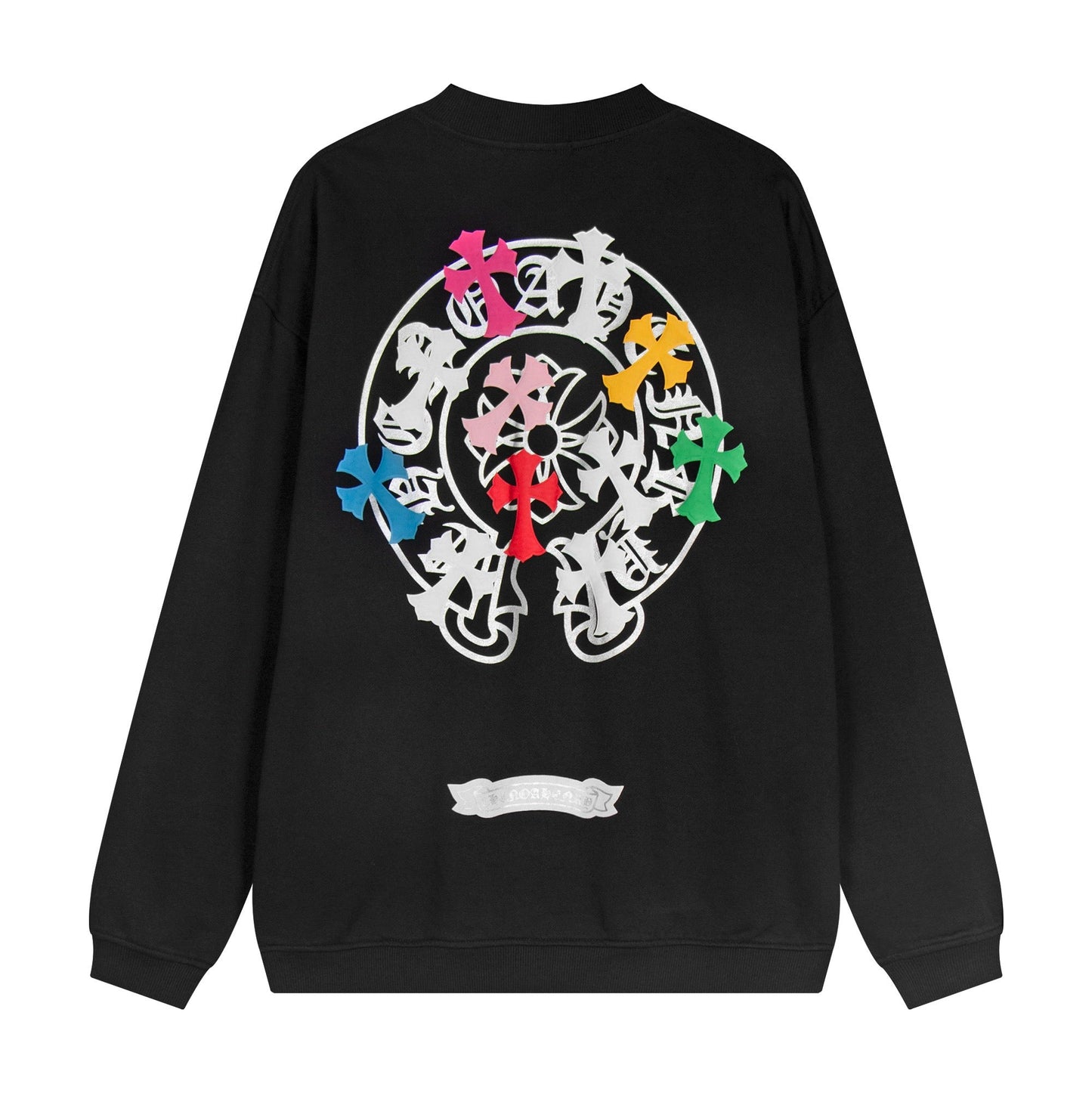 CHROME HEARTS COLORED CROSS HORSE SHOE LOGO SWEATSHIRT BLACK - Sin Sity Reps