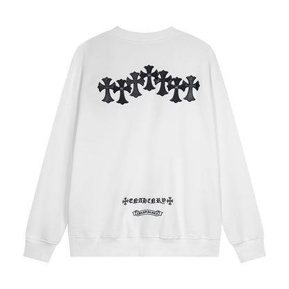 CHROME HEARTS CROSS PATCH SWEATSHIRT WHITE - Sin Sity Reps