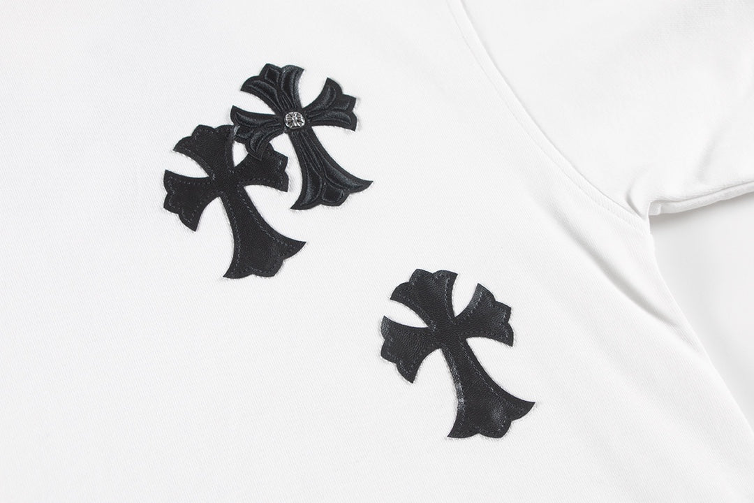 CHROME HEARTS CROSS PATCH SWEATSHIRT WHITE - Sin Sity Reps