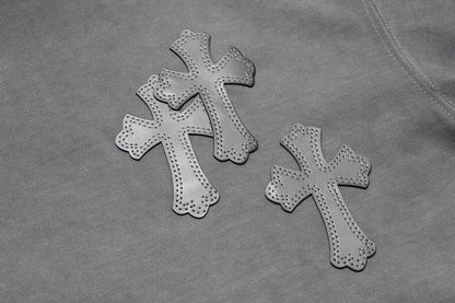 CHROME HEARTS CROSS PATCH T - SHIRT WASHED GREY - Sin Sity Reps