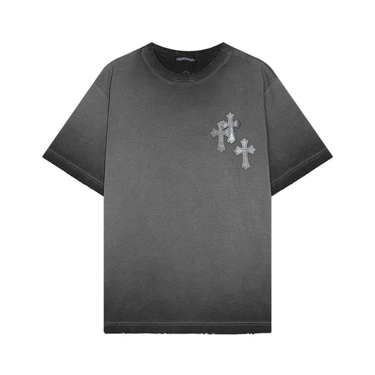 CHROME HEARTS CROSS PATCH T - SHIRT WASHED GREY - Sin Sity Reps