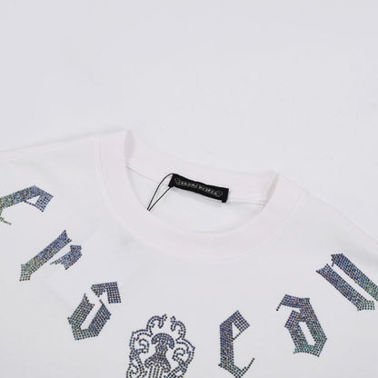 CHROME HEARTS GLITTER GRAPHIC T - SHIRT WHITE - Sin Sity Reps