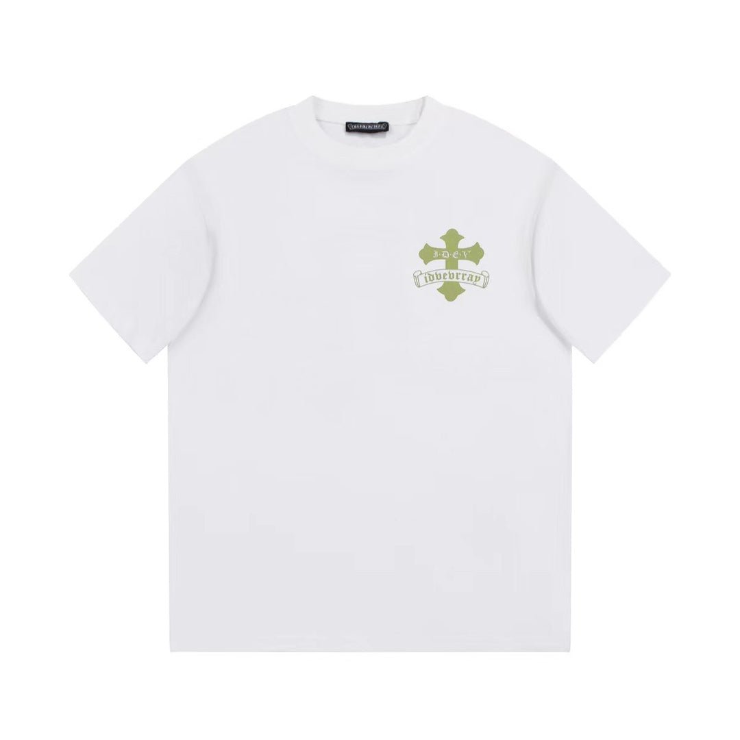 CHROME HEARTS GOLDEN CROSS LOGO T - SHIRT WHITE - Sin Sity Reps