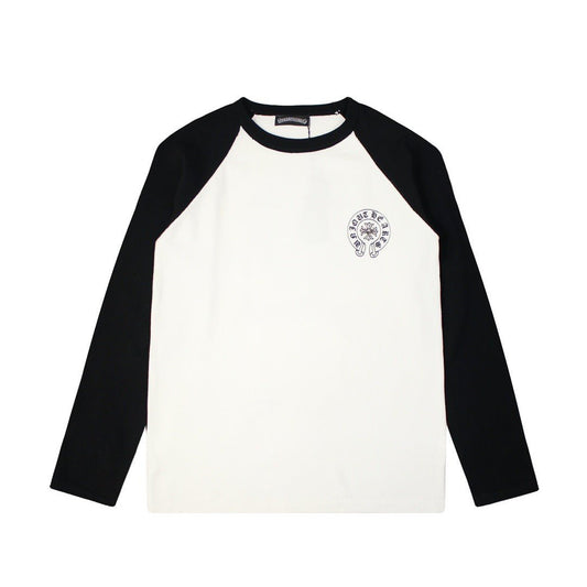 CHROME HEARTS HORSE SHOE LOGO LONGSLEEVE WHITE BLACK - Sin Sity Reps