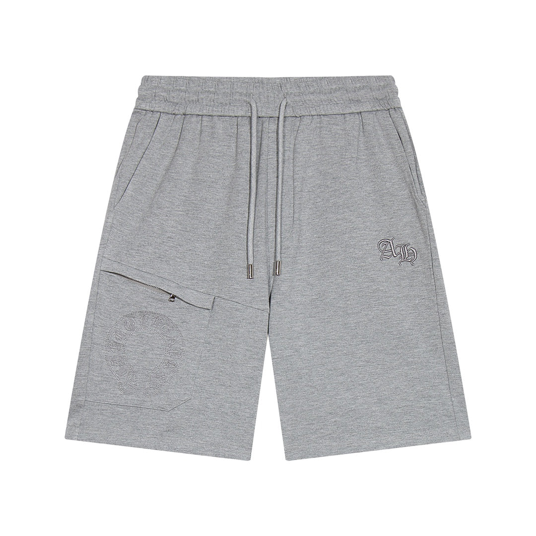 CHROME HEARTS HORSE SHOE LOGO SHORTS GREY - Sin Sity Reps