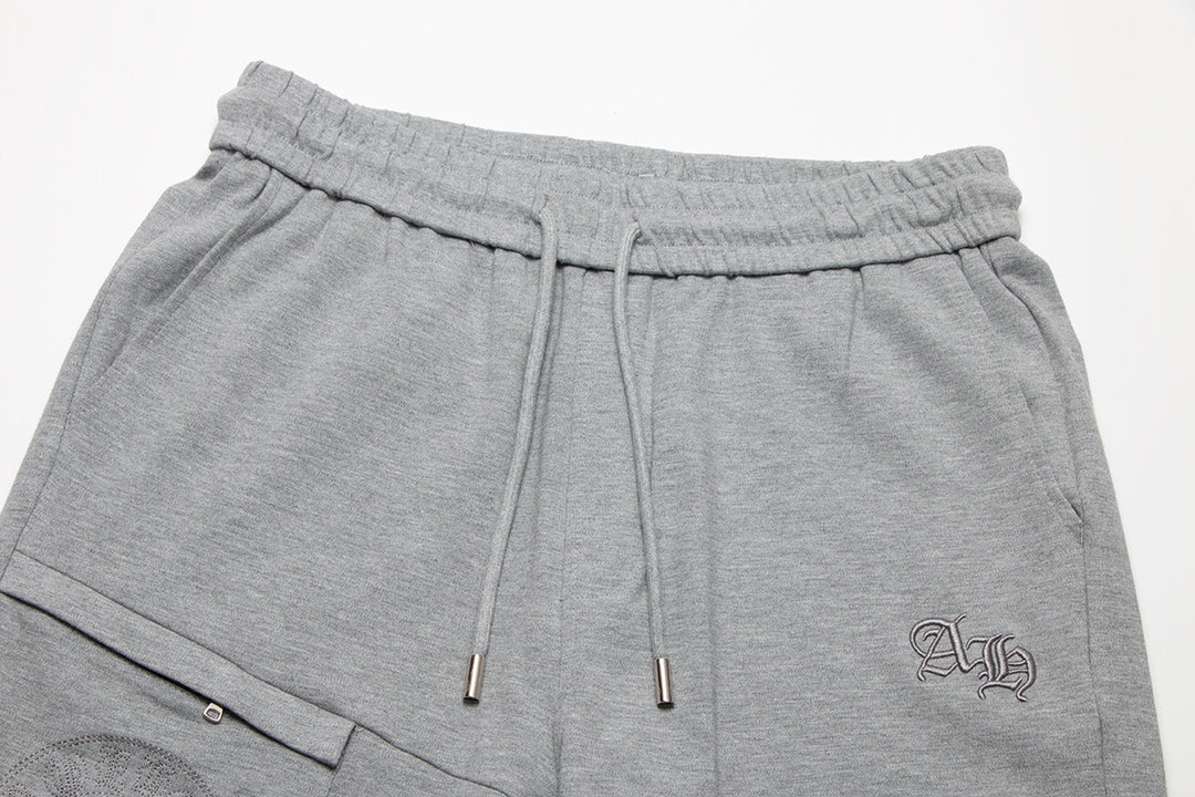 CHROME HEARTS HORSE SHOE LOGO SHORTS GREY - Sin Sity Reps