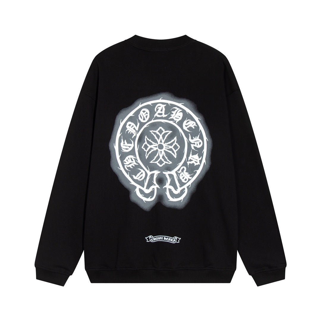 CHROME HEARTS HORSE SHOE LOGO SWEATSHIRT BLACK - Sin Sity Reps