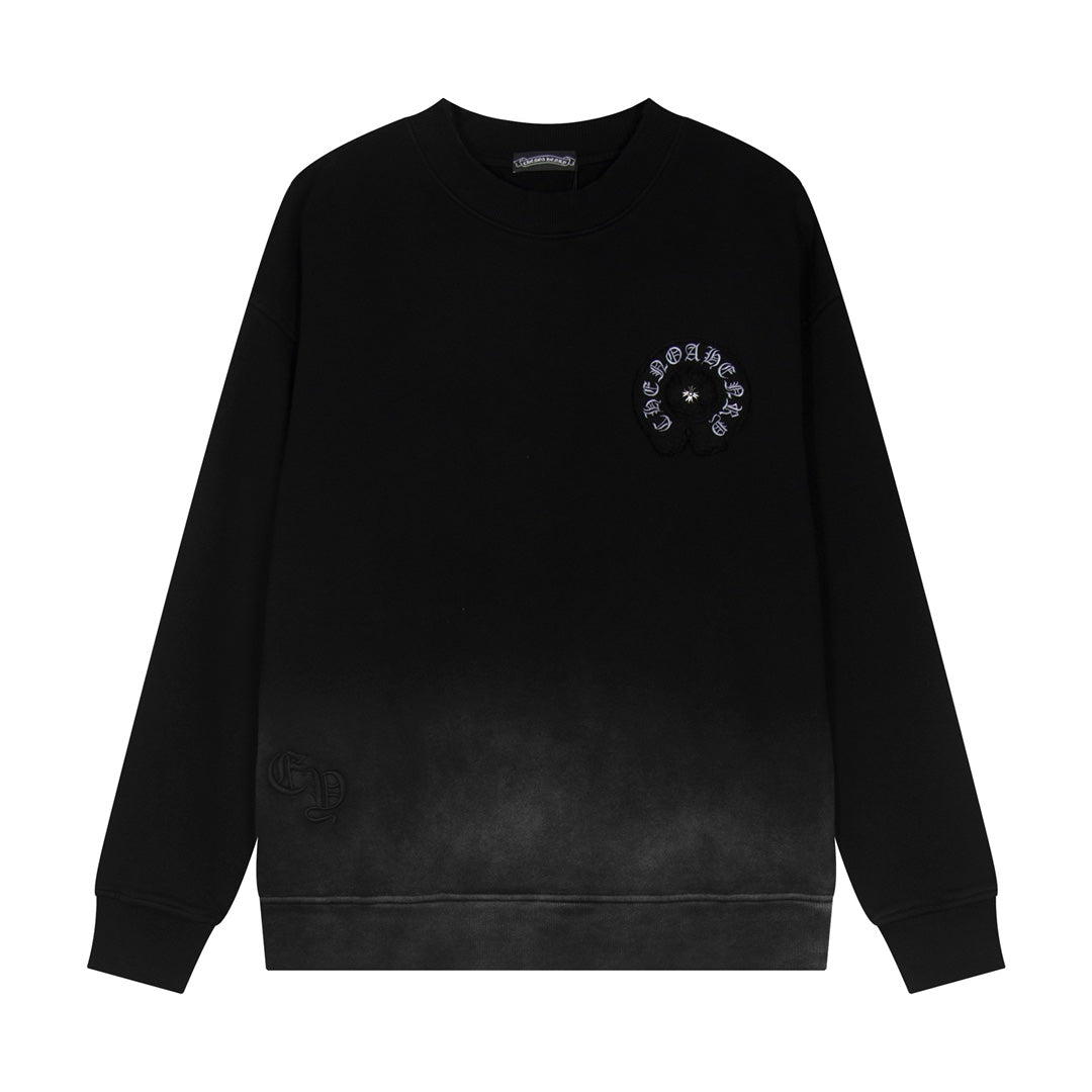 CHROME HEARTS HORSE SHOE LOGO SWEATSHIRT GRADIENT BLACK - Sin Sity Reps