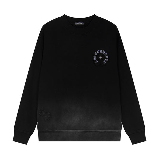 CHROME HEARTS HORSE SHOE LOGO SWEATSHIRT GRADIENT BLACK - Sin Sity Reps