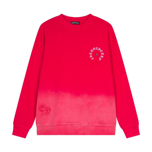 CHROME HEARTS HORSE SHOE LOGO SWEATSHIRT GRADIENT RED - Sin Sity Reps