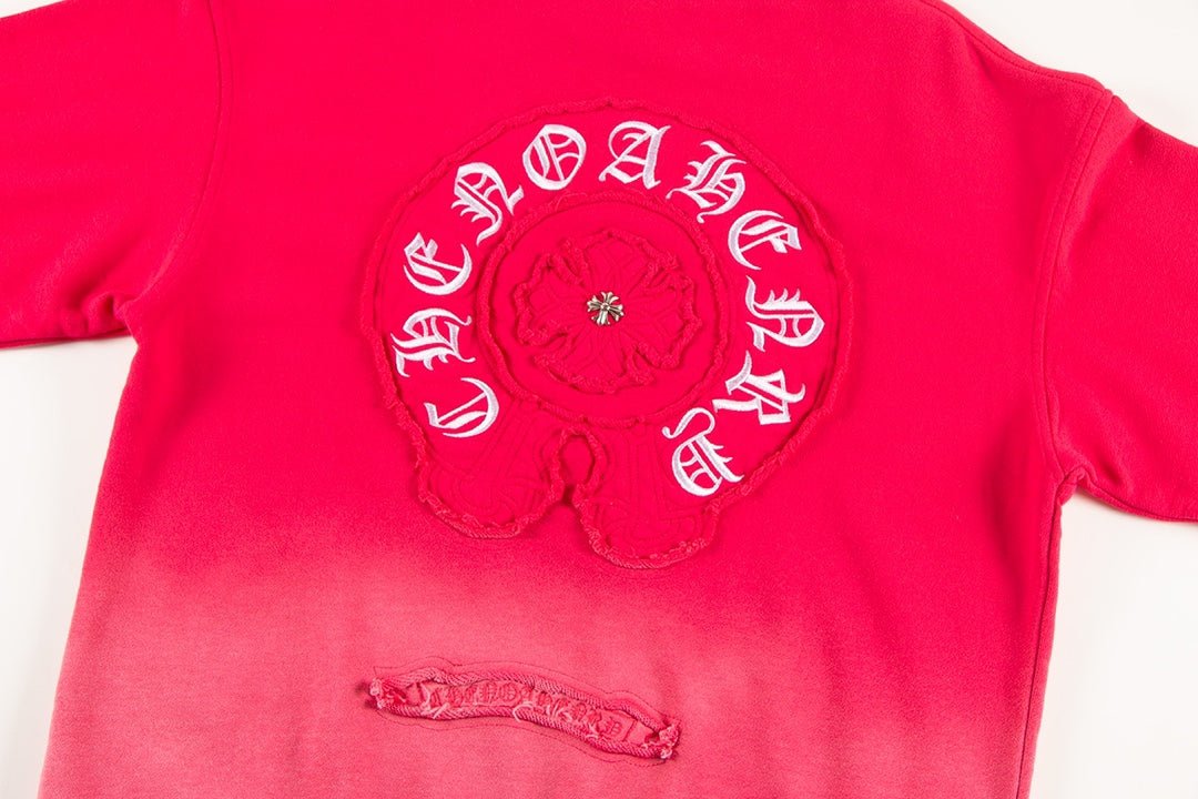 CHROME HEARTS HORSE SHOE LOGO SWEATSHIRT GRADIENT RED - Sin Sity Reps