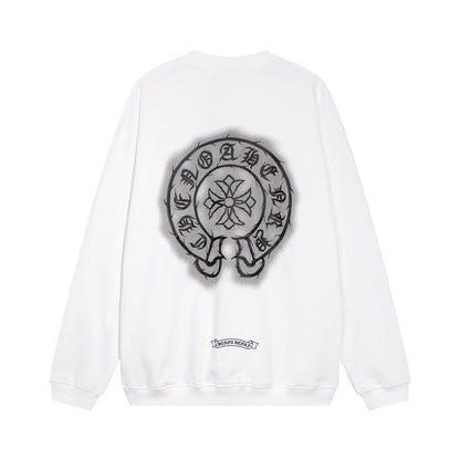 CHROME HEARTS HORSE SHOE LOGO SWEATSHIRT WHITE - Sin Sity Reps