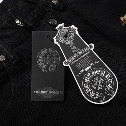 CHROME HEARTS JEANS BLACK GREEN LEOPARD - Sin Sity Reps