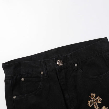 CHROME HEARTS JEANS BLACK GREEN LEOPARD - Sin Sity Reps