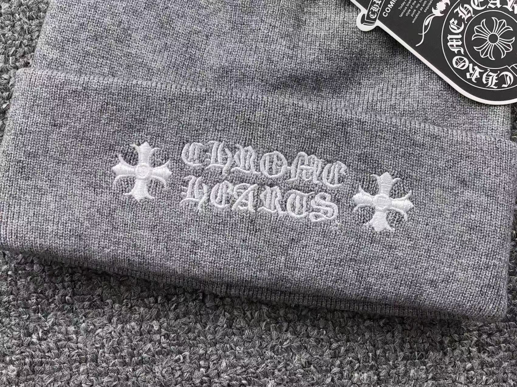 CHROME HEARTS LOGO BEANIE GREY - Sin Sity Reps