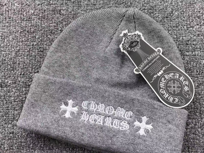 CHROME HEARTS LOGO BEANIE GREY - Sin Sity Reps