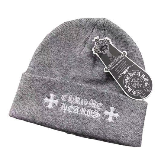 CHROME HEARTS LOGO BEANIE GREY - Sin Sity Reps