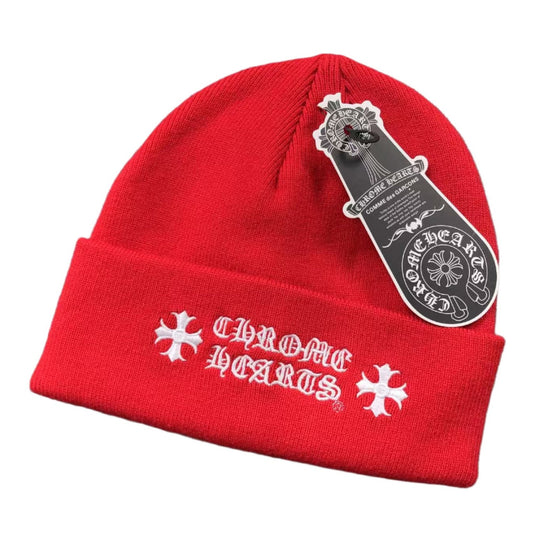 CHROME HEARTS LOGO BEANIE RED - Sin Sity Reps