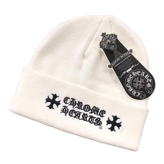 CHROME HEARTS LOGO BEANIE WHITE - Sin Sity Reps