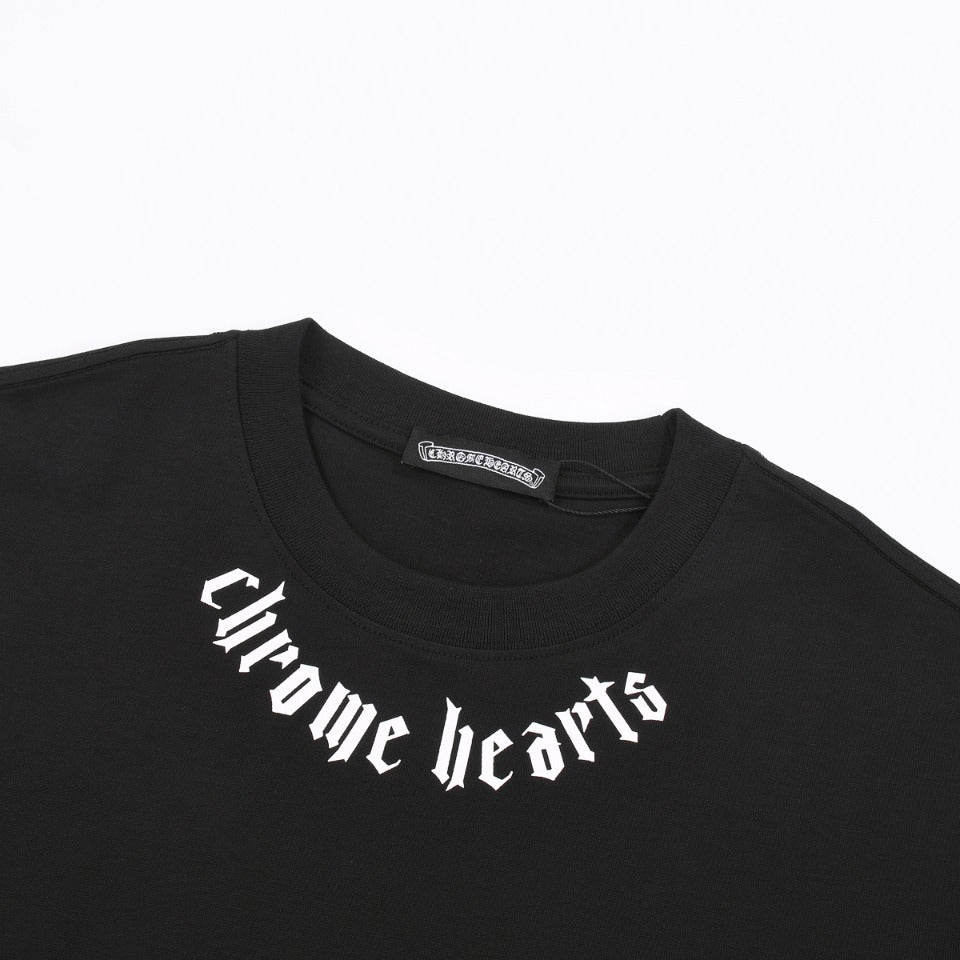 CHROME HEARTS LOGO COLLAR T - SHIRT BLACK - Sin Sity Reps