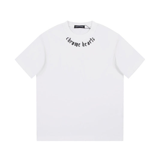 CHROME HEARTS LOGO COLLAR T - SHIRT WHITE - Sin Sity Reps