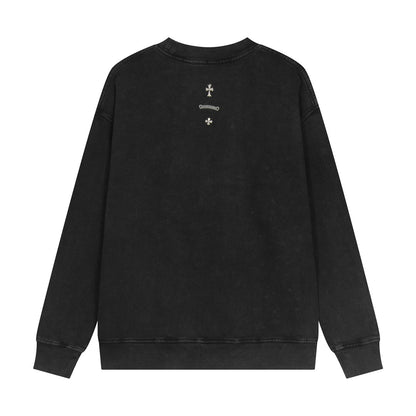 CHROME HEARTS METALLIC CROSS SWEATSHIRT BLACK - Sin Sity Reps