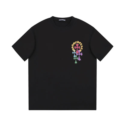 CHROME HEARTS MULTICOLOR HORSE SHOE LOGO T - SHIRT BLACK - Sin Sity Reps