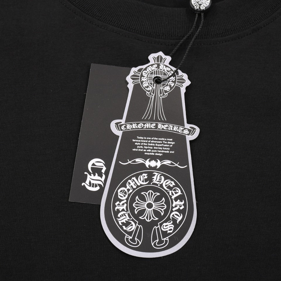 CHROME HEARTS MULTICOLOR HORSE SHOE LOGO T - SHIRT BLACK - Sin Sity Reps