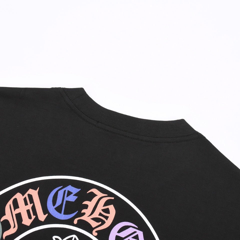 CHROME HEARTS MULTICOLOR HORSE SHOE LOGO T - SHIRT BLACK - Sin Sity Reps