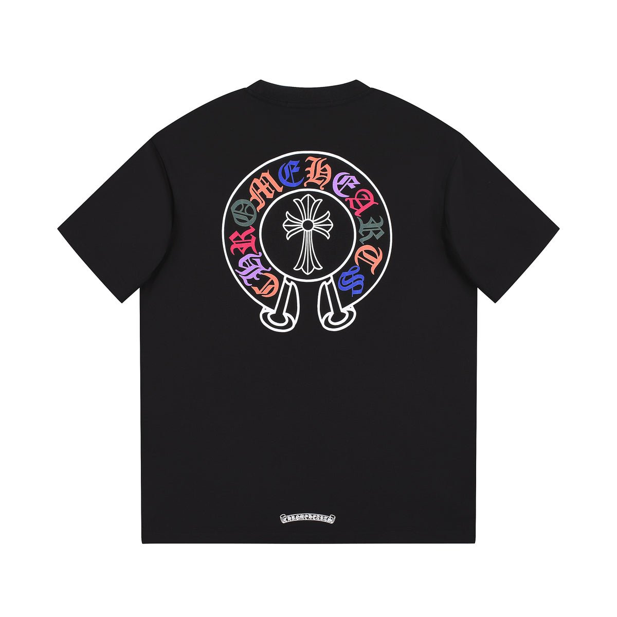 CHROME HEARTS MULTICOLOR HORSE SHOE LOGO T - SHIRT BLACK - Sin Sity Reps