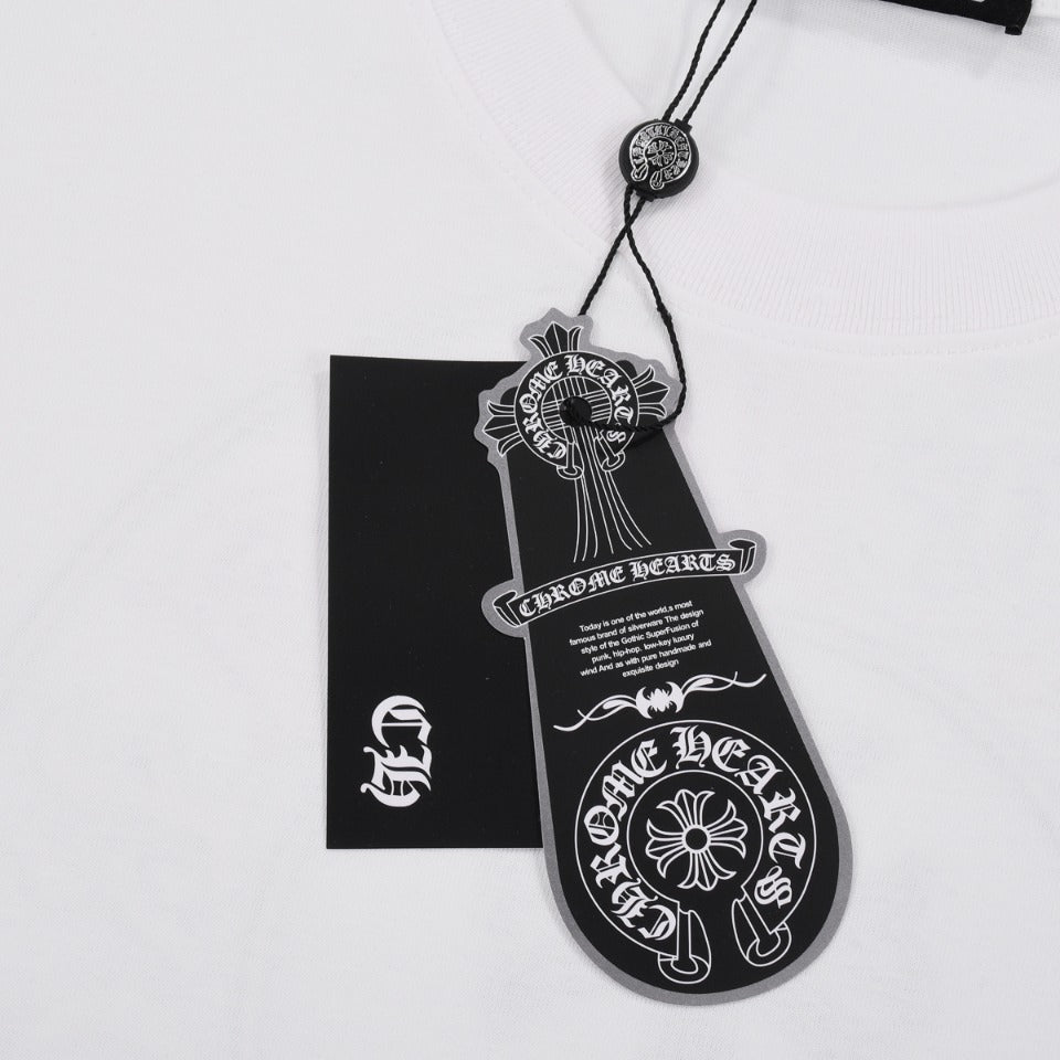 CHROME HEARTS MULTICOLOR HORSE SHOE LOGO T - SHIRT WHITE - Sin Sity Reps