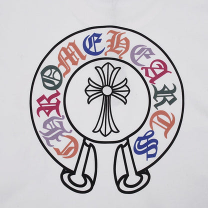 CHROME HEARTS MULTICOLOR HORSE SHOE LOGO T - SHIRT WHITE - Sin Sity Reps