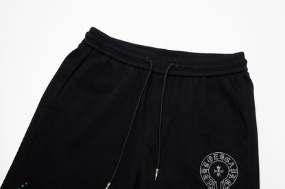 CHROME HEARTS PAINT DRIP SHORTS BLACK - Sin Sity Reps