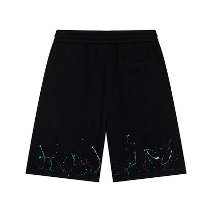 CHROME HEARTS PAINT DRIP SHORTS BLACK - Sin Sity Reps