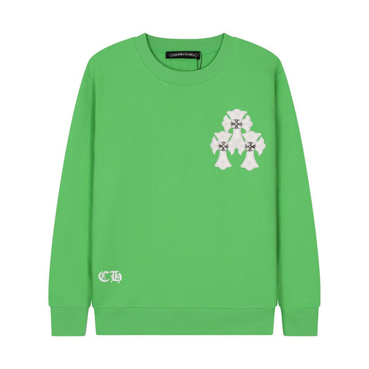 CHROME HEARTS WHITE CROSS PATCH SWEATSHIRT GREEN - Sin Sity Reps