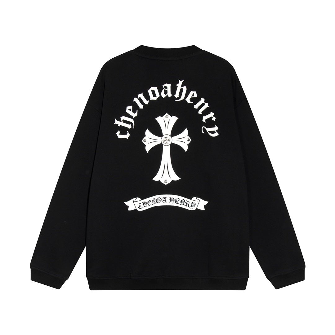 CHROME HEARTS WHITE CROSS SWEATSHIRT BLACK - Sin Sity Reps