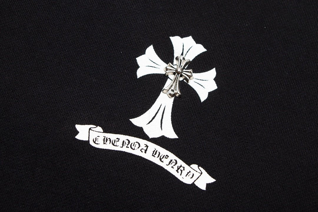 CHROME HEARTS WHITE CROSS SWEATSHIRT BLACK - Sin Sity Reps